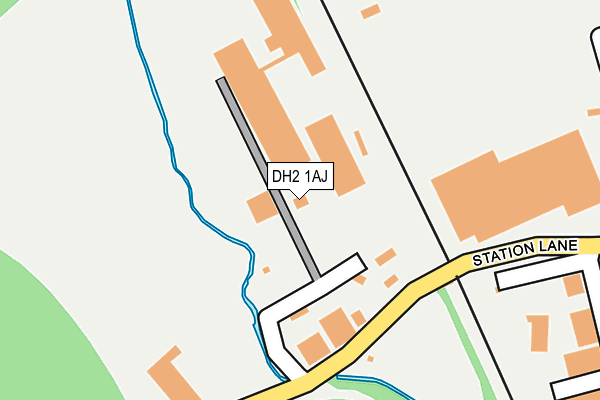 DH2 1AJ map - OS OpenMap – Local (Ordnance Survey)