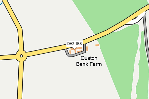 DH2 1BB map - OS OpenMap – Local (Ordnance Survey)