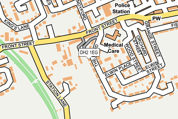 DH2 1EG map - OS OpenMap – Local (Ordnance Survey)