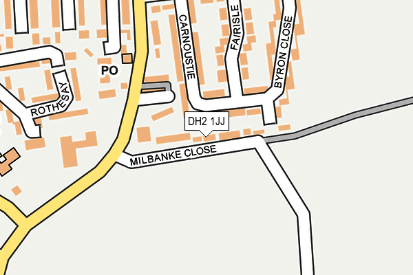 DH2 1JJ map - OS OpenMap – Local (Ordnance Survey)