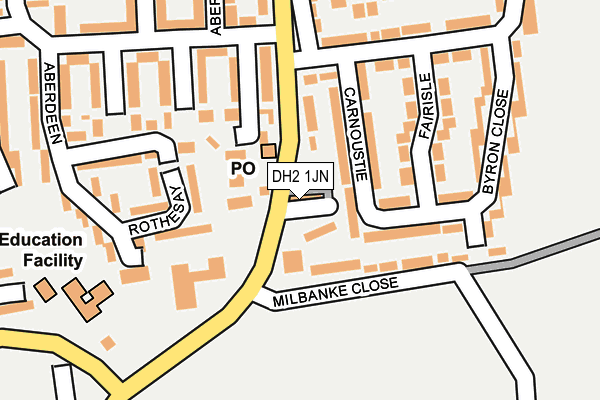 DH2 1JN map - OS OpenMap – Local (Ordnance Survey)