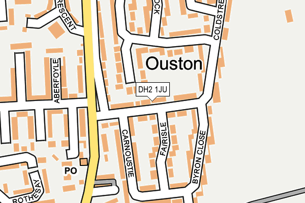 DH2 1JU map - OS OpenMap – Local (Ordnance Survey)