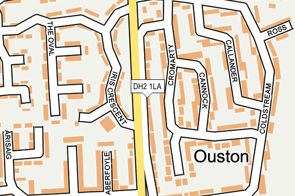 DH2 1LA map - OS OpenMap – Local (Ordnance Survey)
