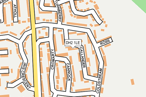 DH2 1LE map - OS OpenMap – Local (Ordnance Survey)