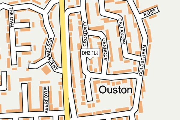 DH2 1LJ map - OS OpenMap – Local (Ordnance Survey)