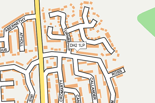 DH2 1LP map - OS OpenMap – Local (Ordnance Survey)