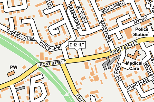 DH2 1LT map - OS OpenMap – Local (Ordnance Survey)