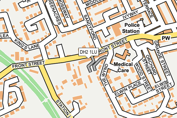 DH2 1LU map - OS OpenMap – Local (Ordnance Survey)