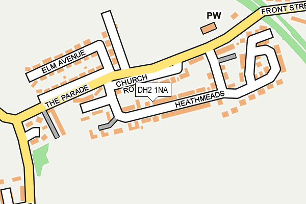DH2 1NA map - OS OpenMap – Local (Ordnance Survey)