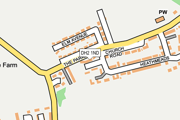 DH2 1ND map - OS OpenMap – Local (Ordnance Survey)