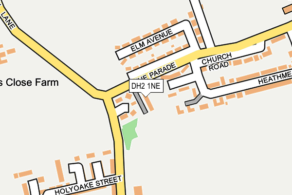 DH2 1NE map - OS OpenMap – Local (Ordnance Survey)