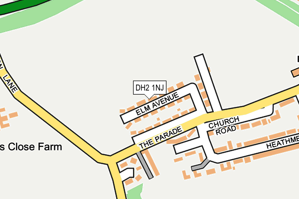 DH2 1NJ map - OS OpenMap – Local (Ordnance Survey)