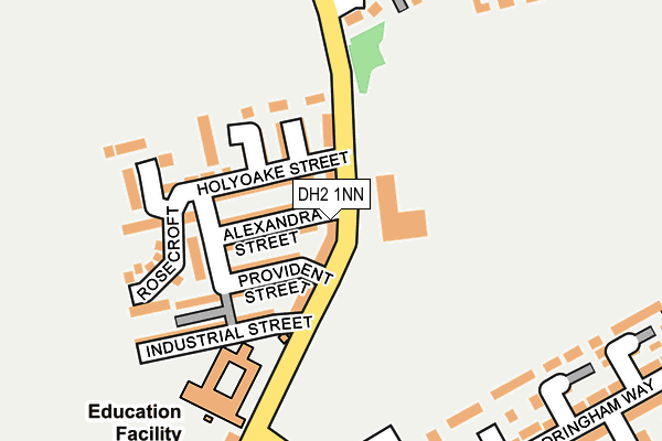 DH2 1NN map - OS OpenMap – Local (Ordnance Survey)