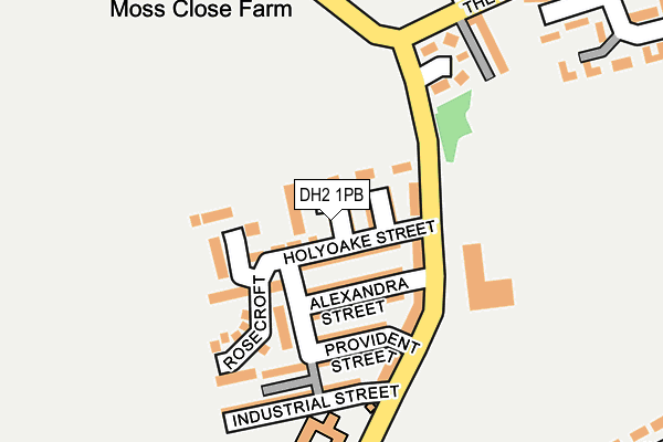 DH2 1PB map - OS OpenMap – Local (Ordnance Survey)