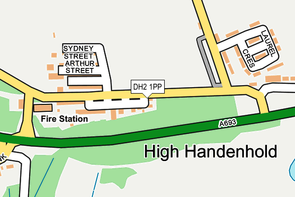 DH2 1PP map - OS OpenMap – Local (Ordnance Survey)