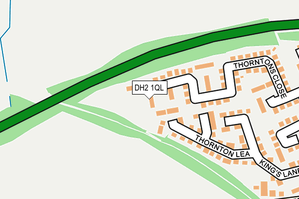 DH2 1QL map - OS OpenMap – Local (Ordnance Survey)