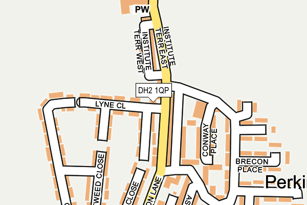 DH2 1QP map - OS OpenMap – Local (Ordnance Survey)