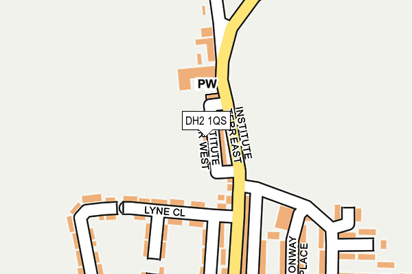 DH2 1QS map - OS OpenMap – Local (Ordnance Survey)