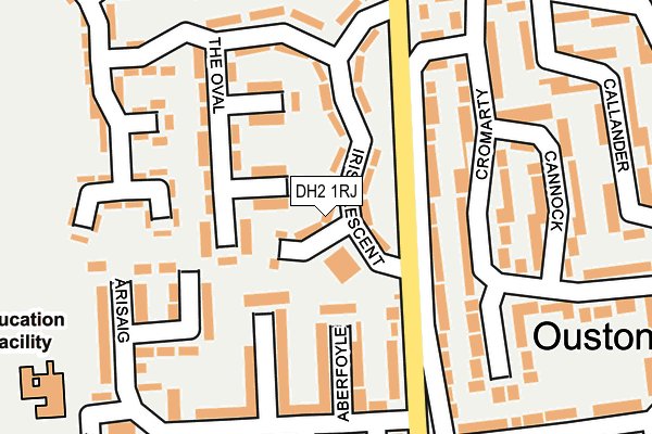 DH2 1RJ map - OS OpenMap – Local (Ordnance Survey)