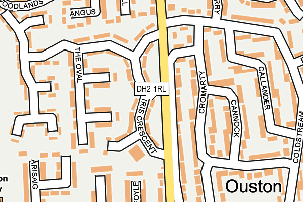 DH2 1RL map - OS OpenMap – Local (Ordnance Survey)