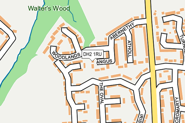 DH2 1RU map - OS OpenMap – Local (Ordnance Survey)