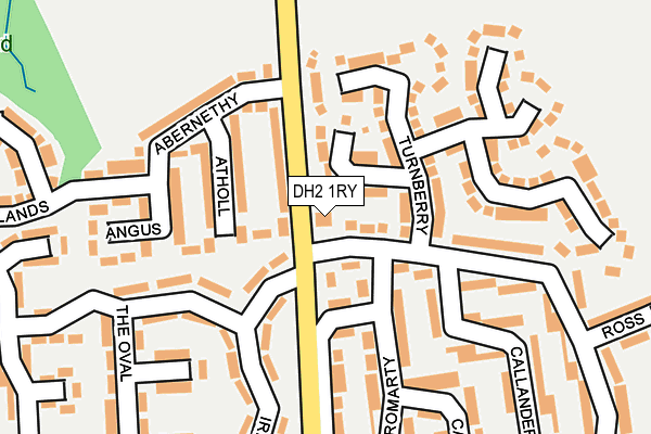 DH2 1RY map - OS OpenMap – Local (Ordnance Survey)