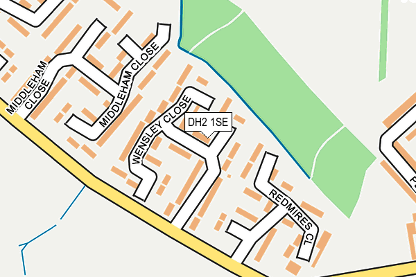 DH2 1SE map - OS OpenMap – Local (Ordnance Survey)