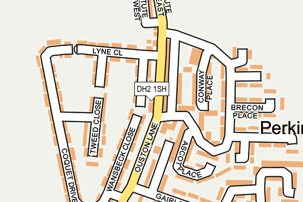 DH2 1SH map - OS OpenMap – Local (Ordnance Survey)