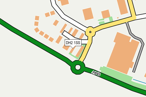 DH2 1SS map - OS OpenMap – Local (Ordnance Survey)