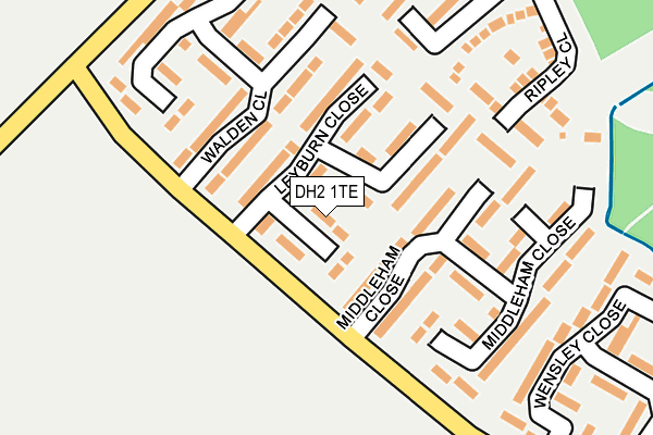 DH2 1TE map - OS OpenMap – Local (Ordnance Survey)