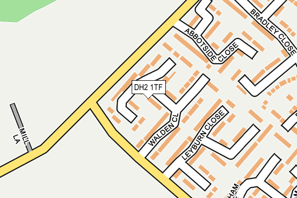 DH2 1TF map - OS OpenMap – Local (Ordnance Survey)