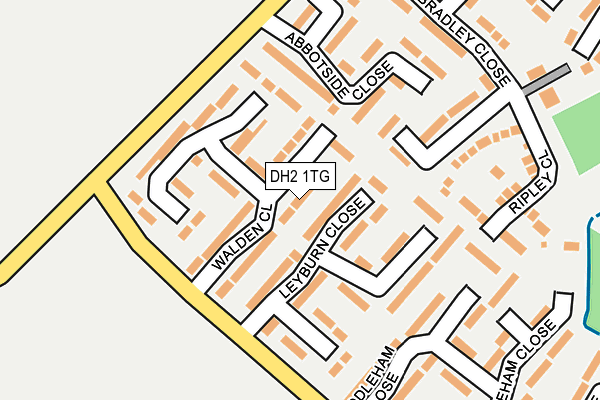 DH2 1TG map - OS OpenMap – Local (Ordnance Survey)