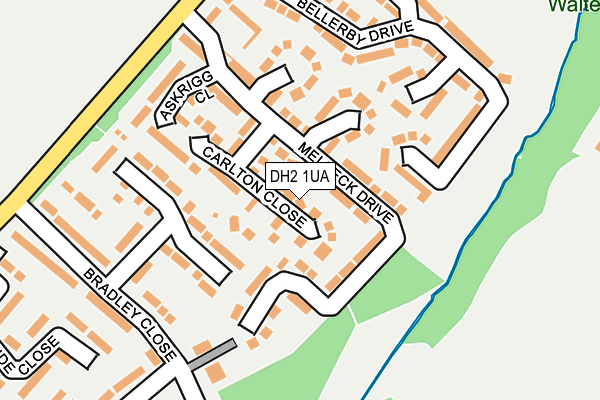 DH2 1UA map - OS OpenMap – Local (Ordnance Survey)