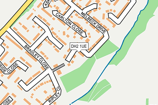 DH2 1UE map - OS OpenMap – Local (Ordnance Survey)