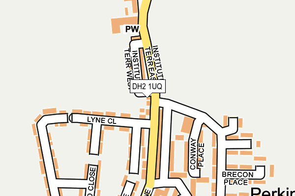 DH2 1UQ map - OS OpenMap – Local (Ordnance Survey)