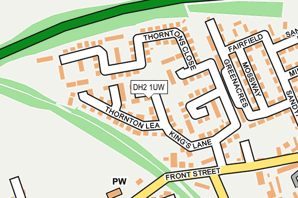 DH2 1UW map - OS OpenMap – Local (Ordnance Survey)