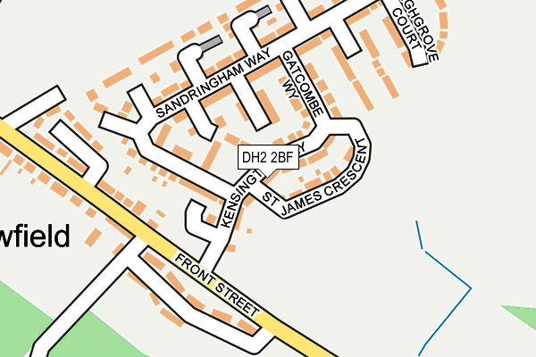 DH2 2BF map - OS OpenMap – Local (Ordnance Survey)