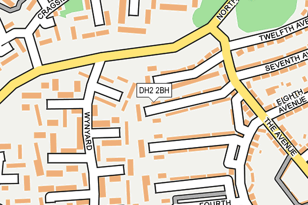 DH2 2BH map - OS OpenMap – Local (Ordnance Survey)