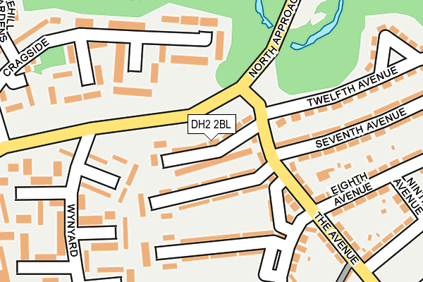 DH2 2BL map - OS OpenMap – Local (Ordnance Survey)