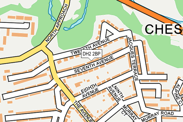 DH2 2BP map - OS OpenMap – Local (Ordnance Survey)