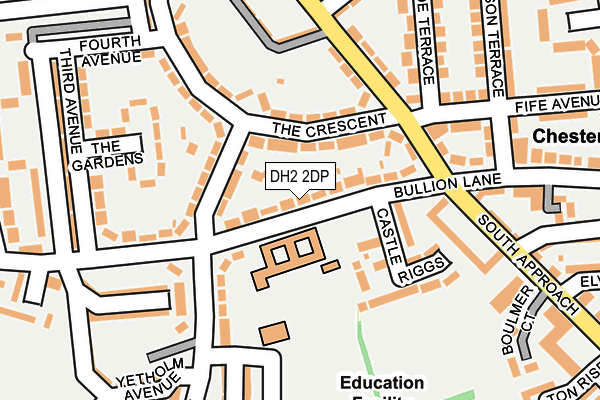 DH2 2DP map - OS OpenMap – Local (Ordnance Survey)