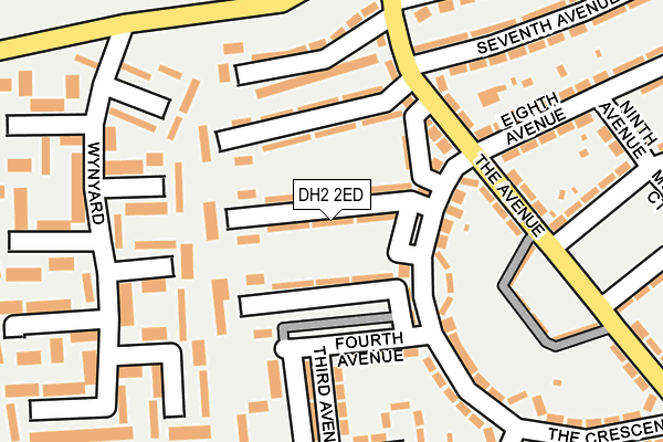 DH2 2ED map - OS OpenMap – Local (Ordnance Survey)