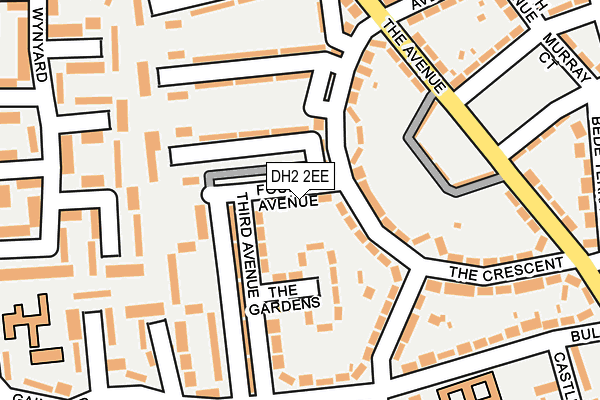 DH2 2EE map - OS OpenMap – Local (Ordnance Survey)