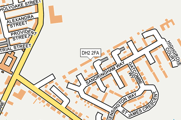 DH2 2FA map - OS OpenMap – Local (Ordnance Survey)