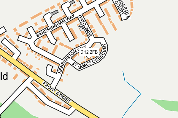 DH2 2FB map - OS OpenMap – Local (Ordnance Survey)