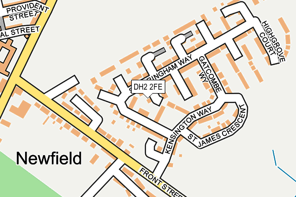 DH2 2FE map - OS OpenMap – Local (Ordnance Survey)