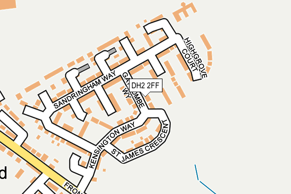 DH2 2FF map - OS OpenMap – Local (Ordnance Survey)