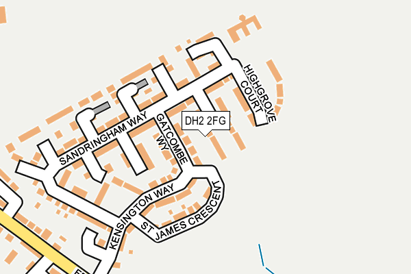 DH2 2FG map - OS OpenMap – Local (Ordnance Survey)