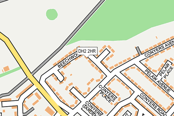 DH2 2HR map - OS OpenMap – Local (Ordnance Survey)