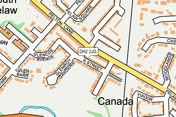 DH2 2JG map - OS OpenMap – Local (Ordnance Survey)
